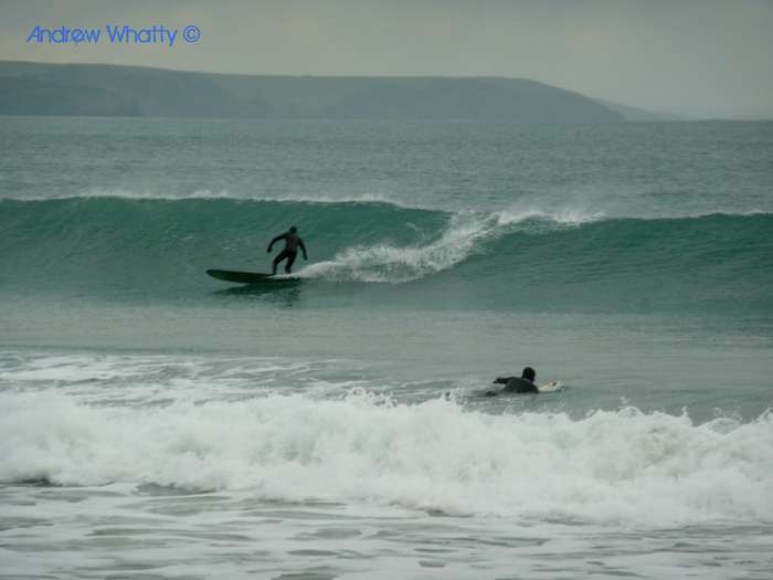 Surfing Pentewan Cornwall