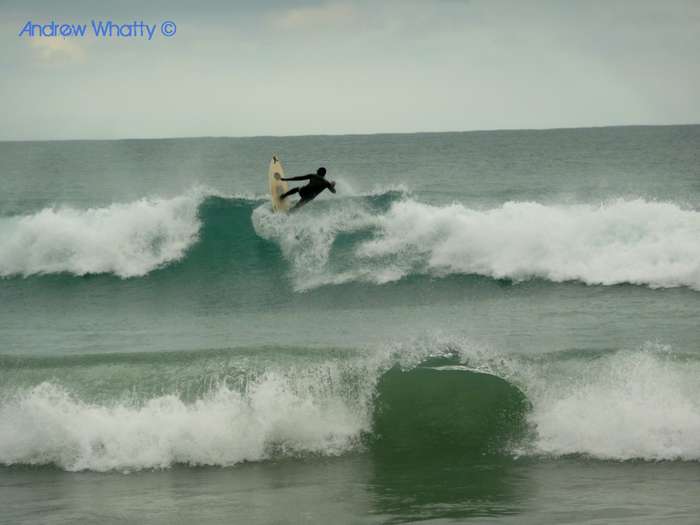 Surfing Pentewan Cornwall